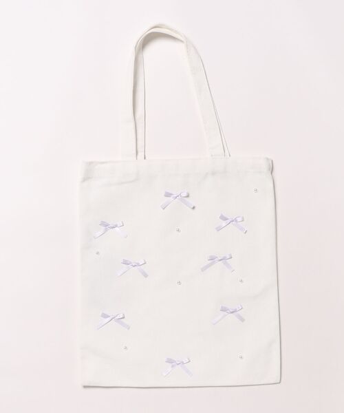 Ank Rouge(アンクルージュ)の「推し活プチリボントートBAG(トートバッグ・レディース・ホワイト/ブラック/パープル/レッド/ピンク/イエロー/オレンジ/ブルー/グリーン・FREE)」の6枚目の写真