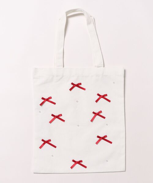 Ank Rouge(アンクルージュ)の「推し活プチリボントートBAG(トートバッグ・レディース・ホワイト/ブラック/パープル/レッド/ピンク/イエロー/オレンジ/ブルー/グリーン・FREE)」の8枚目の写真