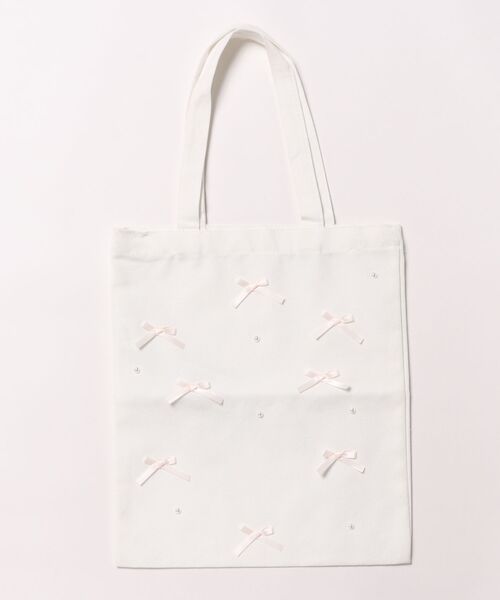 Ank Rouge(アンクルージュ)の「推し活プチリボントートBAG(トートバッグ・レディース・ホワイト/ブラック/パープル/レッド/ピンク/イエロー/オレンジ/ブルー/グリーン・FREE)」の7枚目の写真