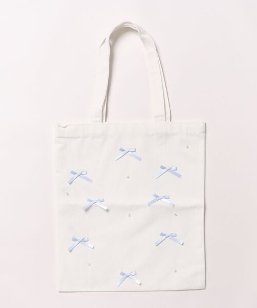 Ank Rouge(アンクルージュ)の「推し活プチリボントートBAG(トートバッグ・レディース・ホワイト/ブラック/パープル/レッド/ピンク/イエロー/オレンジ/ブルー/グリーン・FREE)」の5枚目の写真