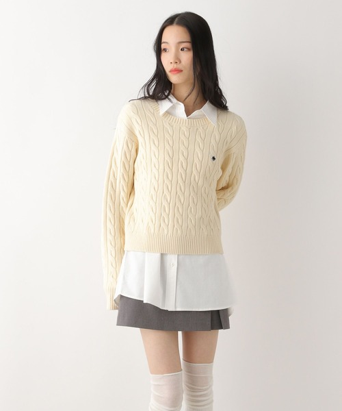 Heather(ヘザー)の「【POLO BCS(ポロ・ビーシーエス)】オックスフォードビッグシャツ 319987(シャツ/ブラウス・レディース・ライトピンク/ネイビー/アイボリー・FREE)」の11枚目の写真