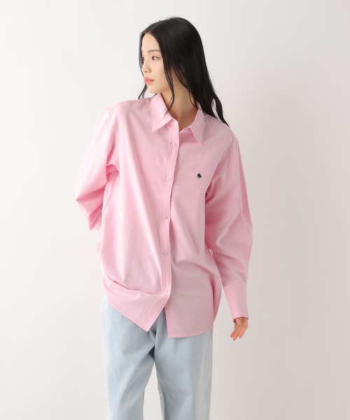Heather(ヘザー)の「【POLO BCS(ポロ・ビーシーエス)】オックスフォードビッグシャツ 319987(シャツ/ブラウス・レディース・ライトピンク/ネイビー/アイボリー・FREE)」の15枚目の写真