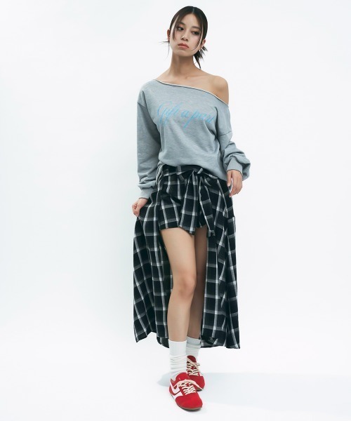 Clum(クルム)の「Check Layered Wrap Skirt Shorts / チェックレイヤードラップスカートショートパンツ(その他パンツ・レディース・チェック・FREE)」の14枚目の写真