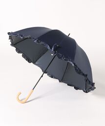 cachenez（カシュネ）の「カシュネ cachenez / 【晴雨兼用】【日傘】 UV カット率99％以上 PUビッグフリルショートパラソル（長傘）」