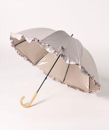 cachenez（カシュネ）の「カシュネ cachenez / 【晴雨兼用】【日傘】 UV カット率99％以上 PUビッグフリルショートパラソル（長傘）」