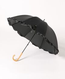 cachenez（カシュネ）の「カシュネ cachenez / 【晴雨兼用】【日傘】 UV カット率99％以上 PUビッグフリルショートパラソル（長傘）」