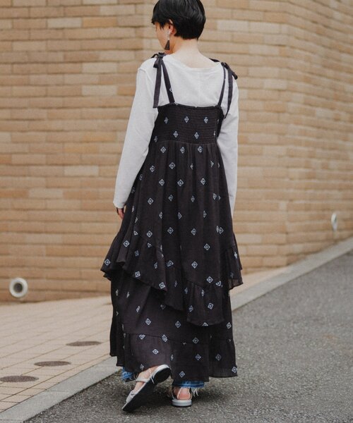 aguni エンブロイダリーIラインワンピ　¥12,100 aguni】エンブロイダリーIラインワンピ｜チャオパニックティピー