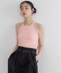 ホルターネックカップ付きタンクトップ