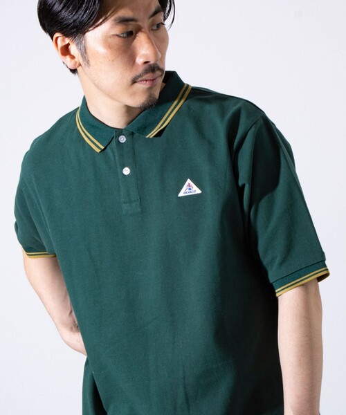 GEVACO（ゲバコ）の「【EXCLUSIVE】【GEVACO/ゲバコ】ワンポイントワッペン 半袖ラインポロシャツ（ポロシャツ・メンズ・アイボリー/ネイビー/グリーン/グレー・M/L）」の3枚目の写真