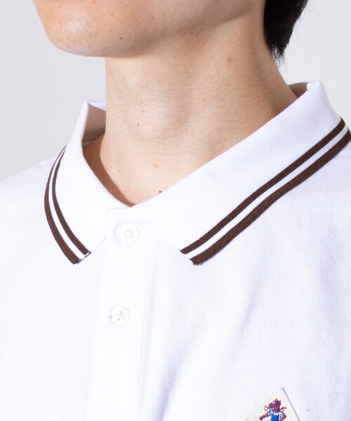 GEVACO（ゲバコ）の「【EXCLUSIVE】【GEVACO/ゲバコ】ワンポイントワッペン 半袖ラインポロシャツ（ポロシャツ・メンズ・アイボリー/ネイビー/グリーン/グレー・M/L）」の10枚目の写真