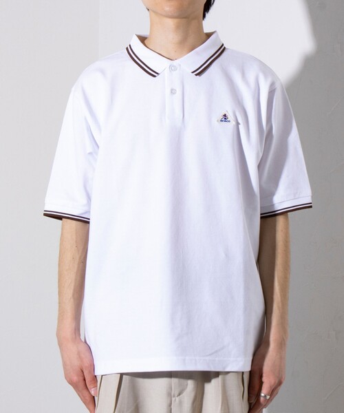 GEVACO（ゲバコ）の「【EXCLUSIVE】【GEVACO/ゲバコ】ワンポイントワッペン 半袖ラインポロシャツ（ポロシャツ・メンズ・アイボリー/ネイビー/グリーン/グレー・M/L）」の14枚目の写真