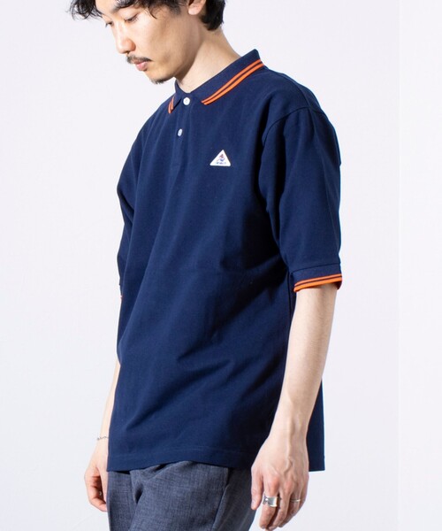 GEVACO（ゲバコ）の「【EXCLUSIVE】【GEVACO/ゲバコ】ワンポイントワッペン 半袖ラインポロシャツ（ポロシャツ・メンズ・アイボリー/ネイビー/グリーン/グレー・M/L）」の16枚目の写真