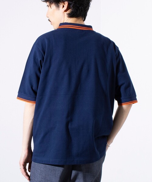 GEVACO（ゲバコ）の「【EXCLUSIVE】【GEVACO/ゲバコ】ワンポイントワッペン 半袖ラインポロシャツ（ポロシャツ・メンズ・アイボリー/ネイビー/グリーン/グレー・M/L）」の17枚目の写真