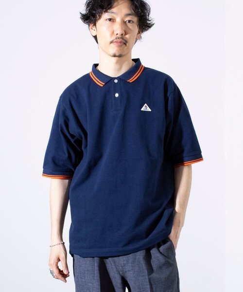 GEVACO（ゲバコ）の「【EXCLUSIVE】【GEVACO/ゲバコ】ワンポイントワッペン 半袖ラインポロシャツ（ポロシャツ・メンズ・アイボリー/ネイビー/グリーン/グレー・M/L）」の19枚目の写真