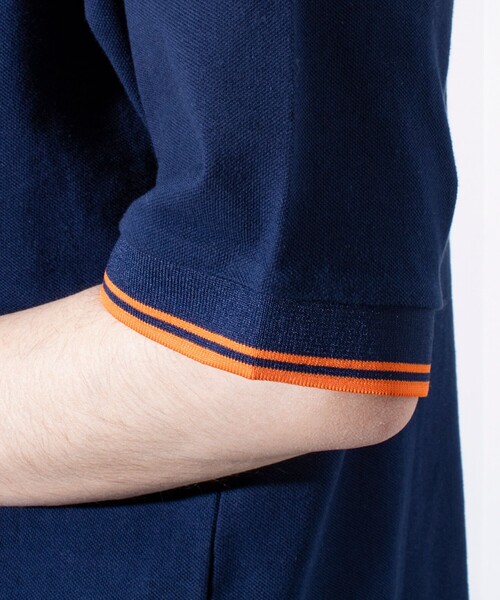 GEVACO（ゲバコ）の「【EXCLUSIVE】【GEVACO/ゲバコ】ワンポイントワッペン 半袖ラインポロシャツ（ポロシャツ・メンズ・アイボリー/ネイビー/グリーン/グレー・M/L）」の22枚目の写真