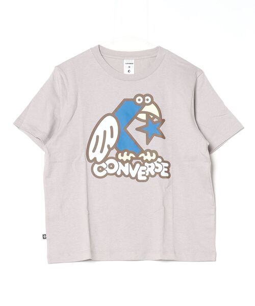 CONVERSE（コンバース）の「コンバース  CV バード PT S/S Tシャツ（Tシャツ/カットソー・レディース・ホワイト/ブルー/グレー・S/M/L）」の2枚目の写真