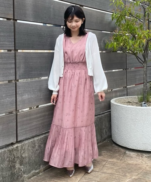 限定!Anne  プリント プリーツ マキシ ワンピース FREAK'S STORE（フリークスストア）の「限定展開 花柄 マキシ