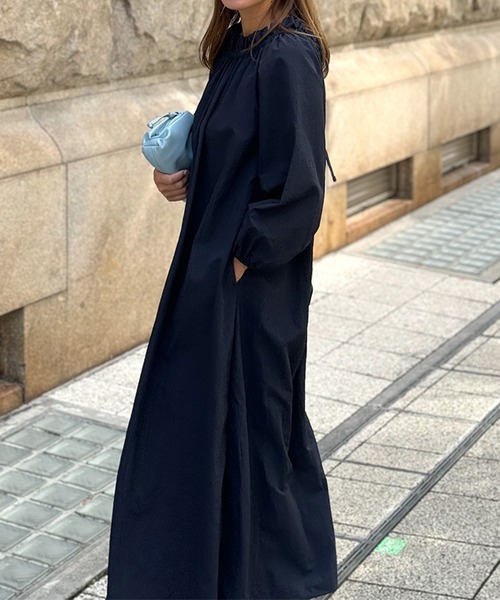 ST.ROONEY(セントルーニー)の「カフタンタフタワンピース【低身長・小柄女性向け】(ワンピース・レディース・ブラック/ネイビー・XS)」の12枚目の写真