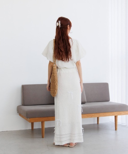 flower(フラワー)の「シンリボンスカート(スカート・レディース・アイボリー/ホワイト・FREE)」の13枚目の写真