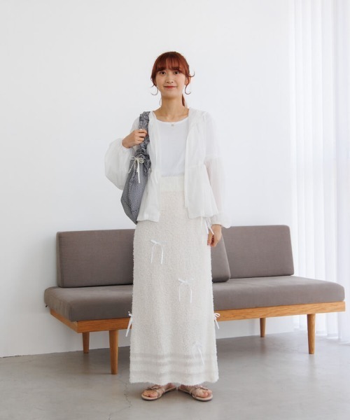 flower(フラワー)の「シンリボンスカート(スカート・レディース・アイボリー/ホワイト・FREE)」の14枚目の写真