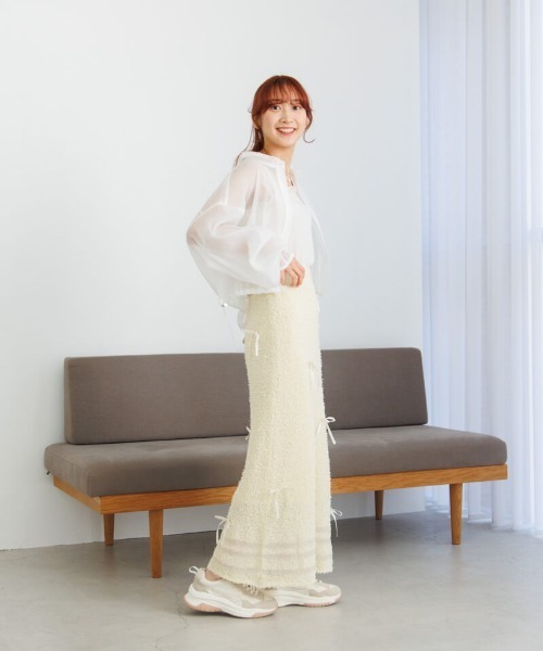 flower(フラワー)の「シンリボンスカート(スカート・レディース・アイボリー/ホワイト・FREE)」の18枚目の写真