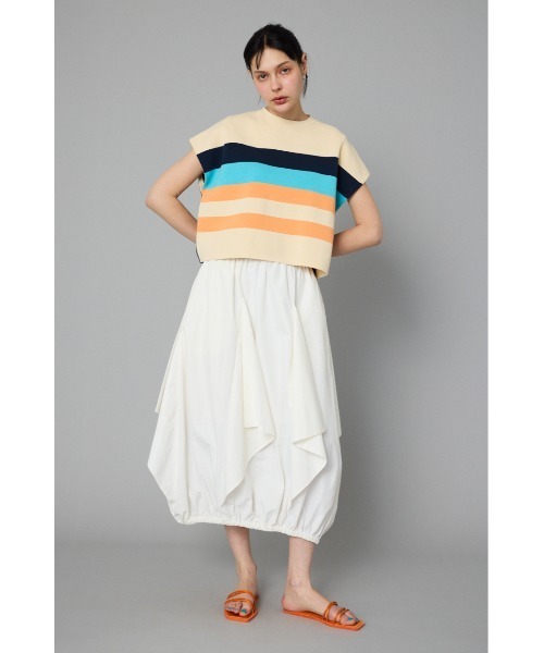 HeRIN.CYE（ヘリンドットサイ）の「Triangle skirt　　トライアングルスカート（スカート・レディース・オフホワイト/ブルー/ブラック・FREE）」の4枚目の写真