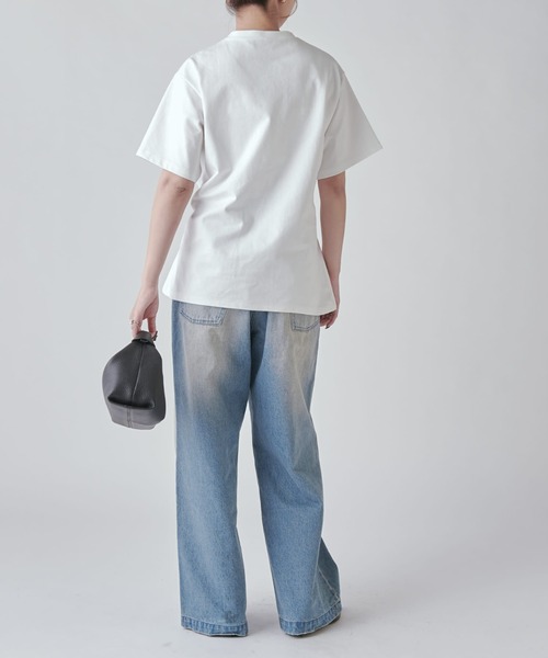 Lui's（ルイス）の「ウエストタックデザインTEE（Tシャツ/カットソー・レディース・ブラック/ホワイト/チャコールグレー・FREE）」の10枚目の写真