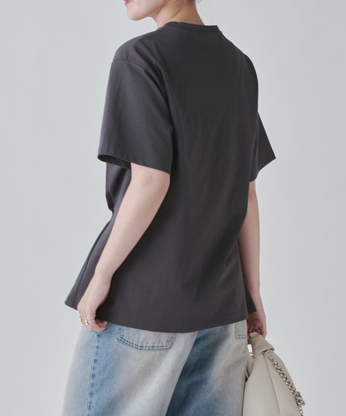Lui's（ルイス）の「ウエストタックデザインTEE（Tシャツ/カットソー・レディース・ブラック/ホワイト/チャコールグレー・FREE）」の20枚目の写真