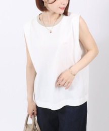 Lee（リー）EMBROIDERY N/S TEE/ブランドロゴワンポイント刺繍ノースリーブTシャツ レディース