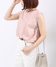 Lee(リー)EMBROIDERY N/S TEE/ブランドロゴワンポイント刺繍ノースリーブTシャツ レディース