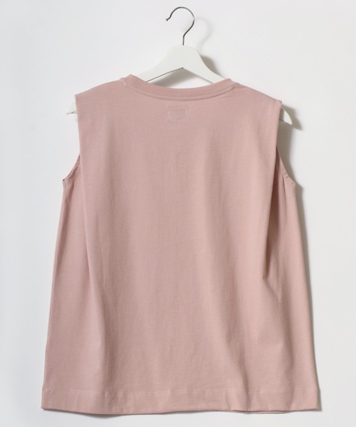 Lee（リー）の「Lee（リー）EMBROIDERY N/S TEE/ブランドロゴワンポイント刺繍ノースリーブTシャツ レディース（Tシャツ/カットソー・レディース・ピンク/ホワイト/ホワイト系その他/ホワイト系その他2/スミクロ・M/S）」の17枚目の写真