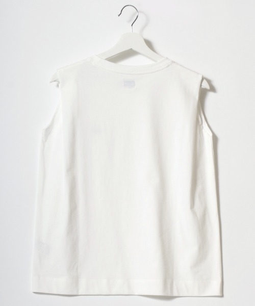 Lee（リー）の「Lee（リー）EMBROIDERY N/S TEE/ブランドロゴワンポイント刺繍ノースリーブTシャツ レディース（Tシャツ/カットソー・レディース・ピンク/ホワイト/ホワイト系その他/ホワイト系その他2/スミクロ・M/S）」の18枚目の写真