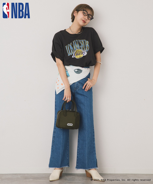 OUTDOOR PRODUCTS（アウトドアプロダクツ）の「OFF THE COURT by NBA / オフ ザ コート バイ NBA 別注 TEE（Tシャツ/カットソー・レディース・ネイビー/ブラウン/ブラック/ホワイト/グレー系その他/ホワイト系その他/ボルドー・SMALL/LARGE）」の8枚目の写真