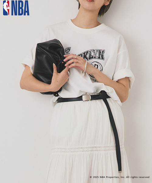 OUTDOOR PRODUCTS（アウトドアプロダクツ）の「OFF THE COURT by NBA / オフ ザ コート バイ NBA 別注 TEE（Tシャツ/カットソー・レディース・ネイビー/ブラウン/ブラック/ホワイト/グレー系その他/ホワイト系その他/ボルドー・SMALL/LARGE）」の20枚目の写真