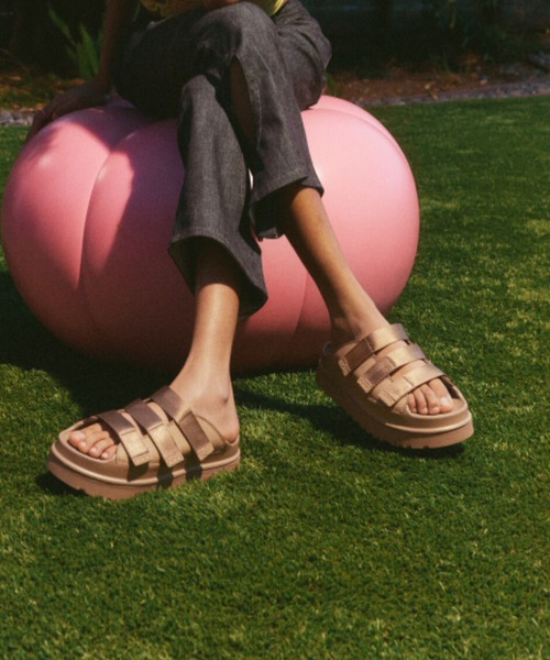 サンダル・ミュール UGG SS25 GoldenGlow Slide (1167430 DND) Ugg Dark Sand Goldenglow Women's Slide Shoes 1167430-DND