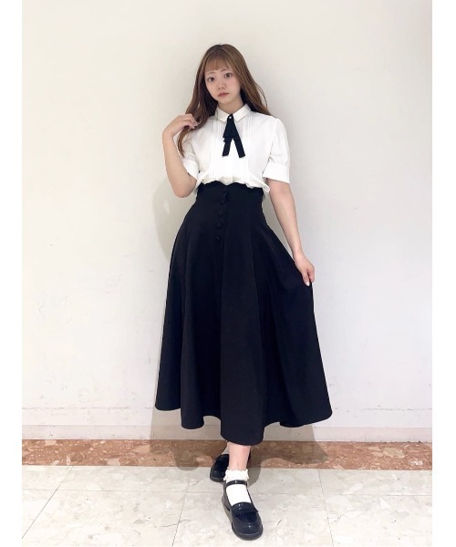 多重リボンタイ付きブラウス アンアナザーアンジェラス フィント 多重リボンタイ付きブラウス アンアナザーアンジェラス フィント