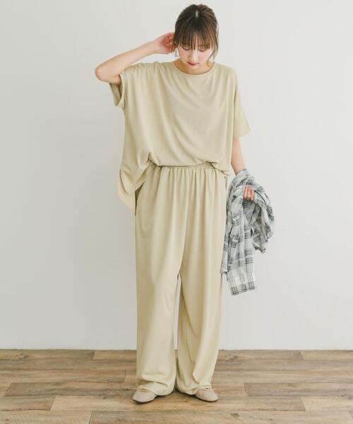 ITEMS URBANRESEARCH(アイテムズ アーバンリサーチ)の「汗ジミ隠しバックタックTシャツ(Tシャツ/カットソー・レディース・チャコールグレー/ベージュ/パープル・FREE)」の6枚目の写真