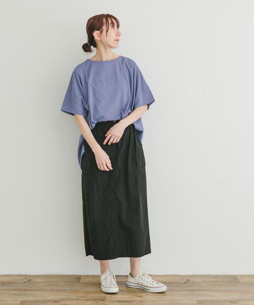 ITEMS URBANRESEARCH(アイテムズ アーバンリサーチ)の「汗ジミ隠しバックタックTシャツ(Tシャツ/カットソー・レディース・チャコールグレー/ベージュ/パープル・FREE)」の19枚目の写真