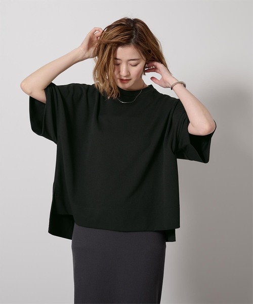 UR'S(ユアーズ)の「カットジョーゼットボックスシルエットトップス(Tシャツ/カットソー・レディース・ホワイト/ブラック/グレイッシュベージュ・L/M/S)」の16枚目の写真