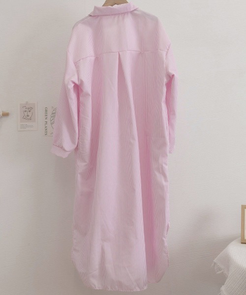 Miniministore(ミニミニストア)の「シャツワンピース大きめレディースゆったり(シャツワンピース・レディース・ブルー/ピンク・FREE)」の20枚目の写真