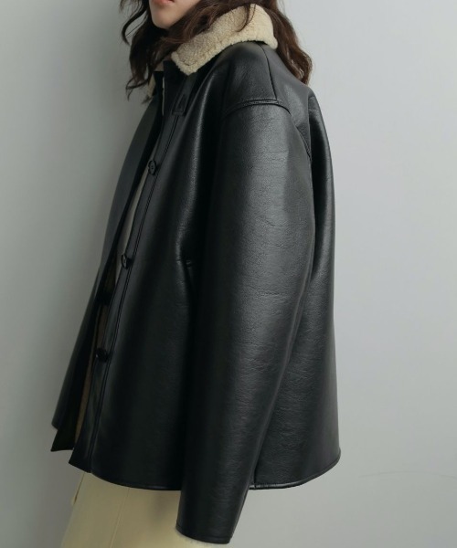 anuke(アンヌーク)の「anuke Boa Flight Jacket ボアフライトジャケット/62520203(その他アウター・レディース・ブラック・38/36)」の7枚目の写真