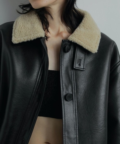 anuke(アンヌーク)の「anuke Boa Flight Jacket ボアフライトジャケット/62520203(その他アウター・レディース・ブラック・38/36)」の3枚目の写真