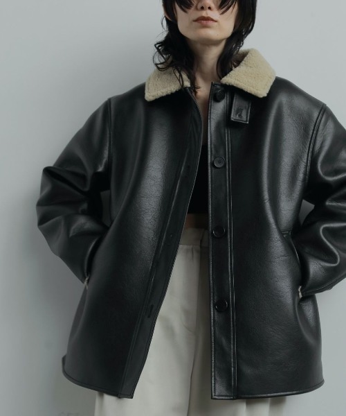 anuke(アンヌーク)の「anuke Boa Flight Jacket ボアフライトジャケット/62520203(その他アウター・レディース・ブラック・38/36)」の4枚目の写真