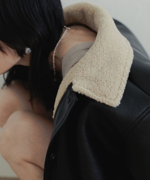 anuke(アンヌーク)の「anuke Boa Flight Jacket ボアフライトジャケット/62520203(その他アウター・レディース・ブラック・38/36)」の14枚目の写真