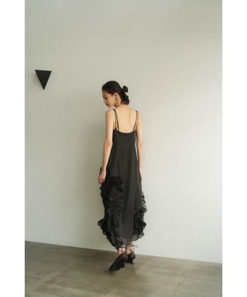 Knuth Marf ドレス クヌースマーフ ワンピース オケージョンワンピース frill sleeves one piece/black | KNUTH MARF