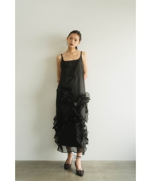 「Knuth Marf」layered tulle one piece/gold Knuth Marf - layered tulle one piece / レイヤード チュール