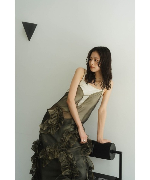 Knuth Marf ドレス クヌースマーフ ワンピース オケージョンワンピース frill sleeves one piece/black | KNUTH MARF