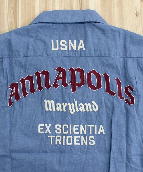 AVIREX（アヴィレックス）の「ANNAPOLIS WORK SHIRT（シャツ/ブラウス・メンズ・ブラック/ブルーグレー/アイボリー・L/XL/XXL/M）」の20枚目の写真