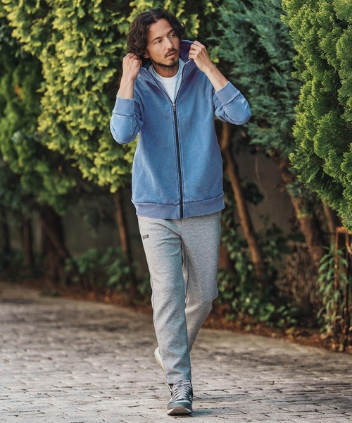felkod（フィルコッド）の「mpa3831- Knit Denim High Neck Zip Parka ジップパーカー（パーカー・メンズ・ライトインディゴブルー/インディゴブルー・S/M/L）」の7枚目の写真