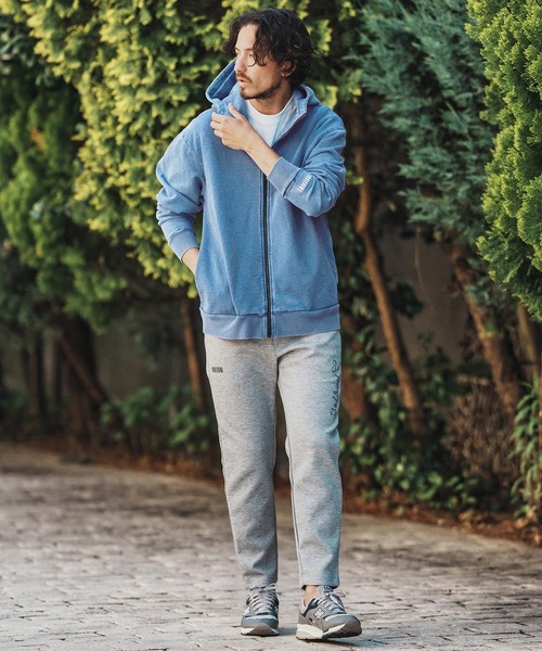 felkod（フィルコッド）の「mpa3831- Knit Denim High Neck Zip Parka ジップパーカー（パーカー・メンズ・ライトインディゴブルー/インディゴブルー・S/M/L）」の8枚目の写真